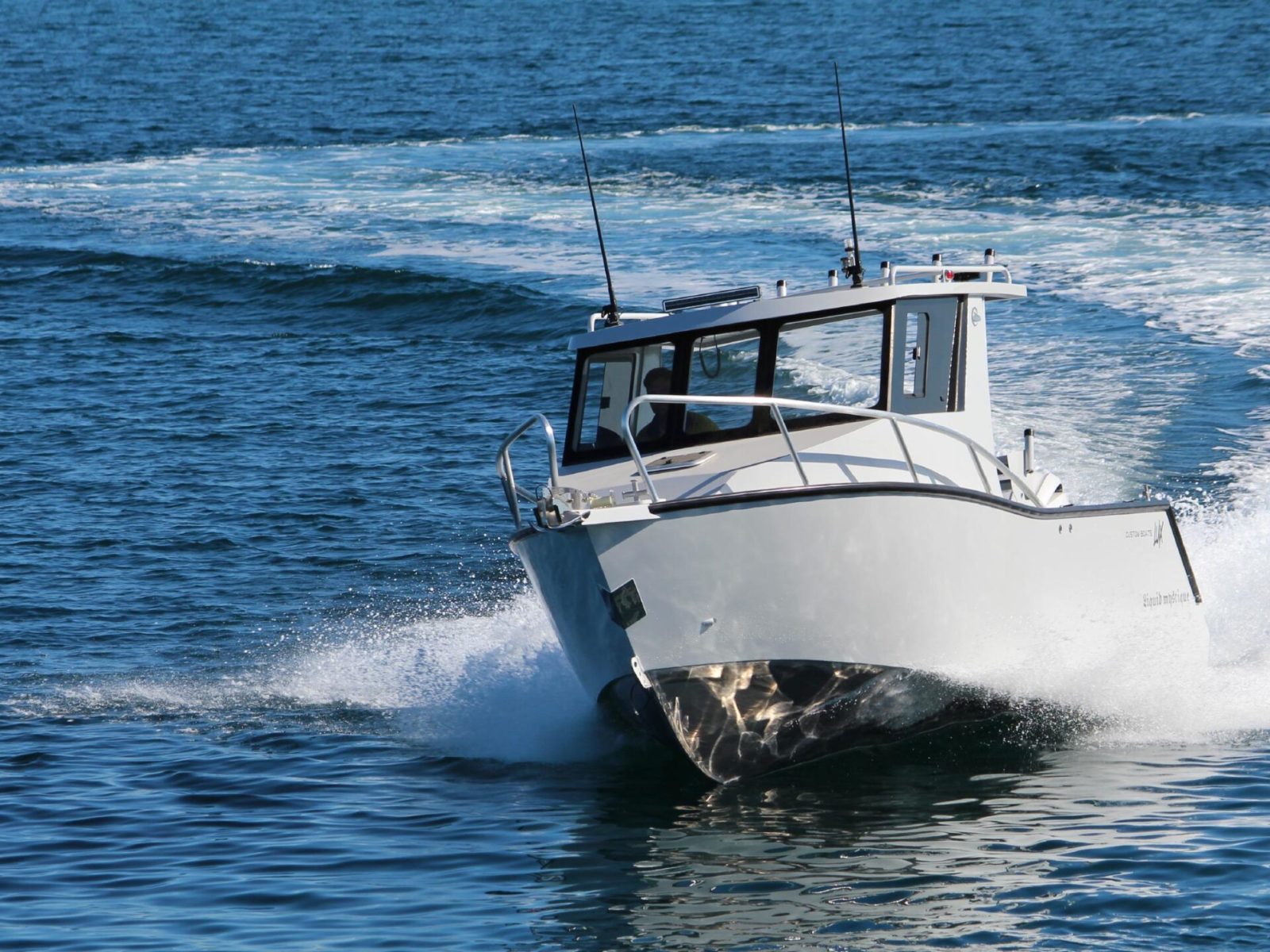 Lux Custom Boats 6520HT aluminium hard‑top boat, spacious deck and cabin